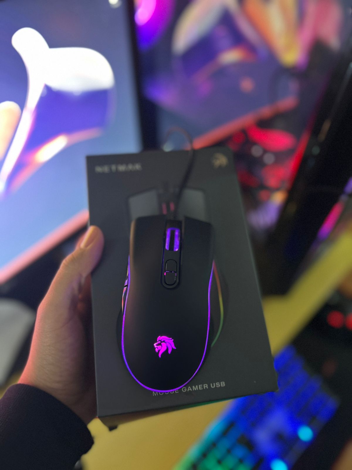 Mouse Gamer USB con 7 botones Luz LED RGB NETMAK: imagen 1