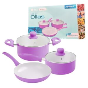 Set de ollas ceramica 5 piezas